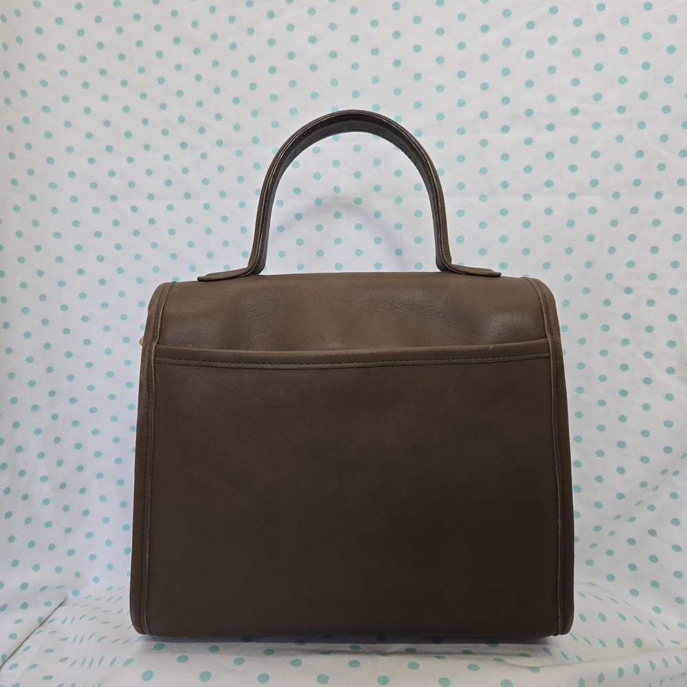 Vtg Coach Manor #9977 Taupe Convertible Top Handle Crossbody Bag Hangtag Rare - Picture 6 of 16